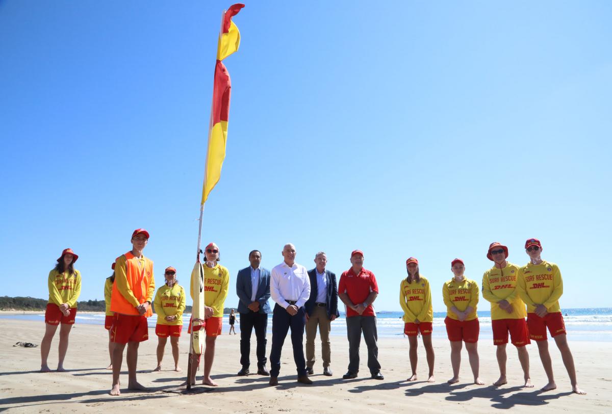 Woolgoolga SLSC Raising of the Flags