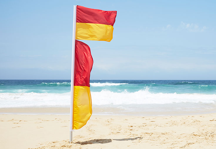 Red and yellow flag