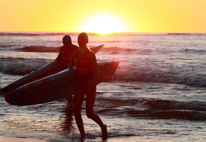 Lifesavers at sunrise