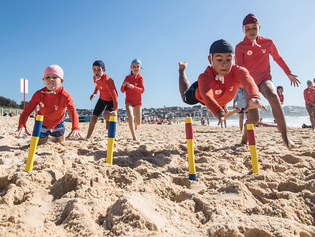 Nippers competing in flags