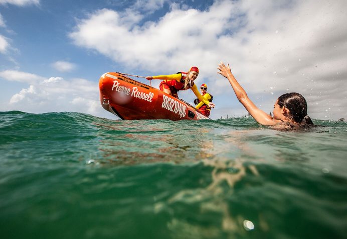 Lifesavers rescuing someone from the water