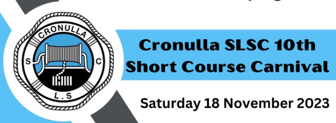 Cronulla SLSC 10th Short Course Carnival Logo