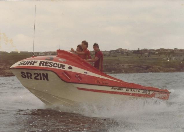 The original SR30 craft, a Jet Rescue Boat, was powered by a single V8 Chevy engine.