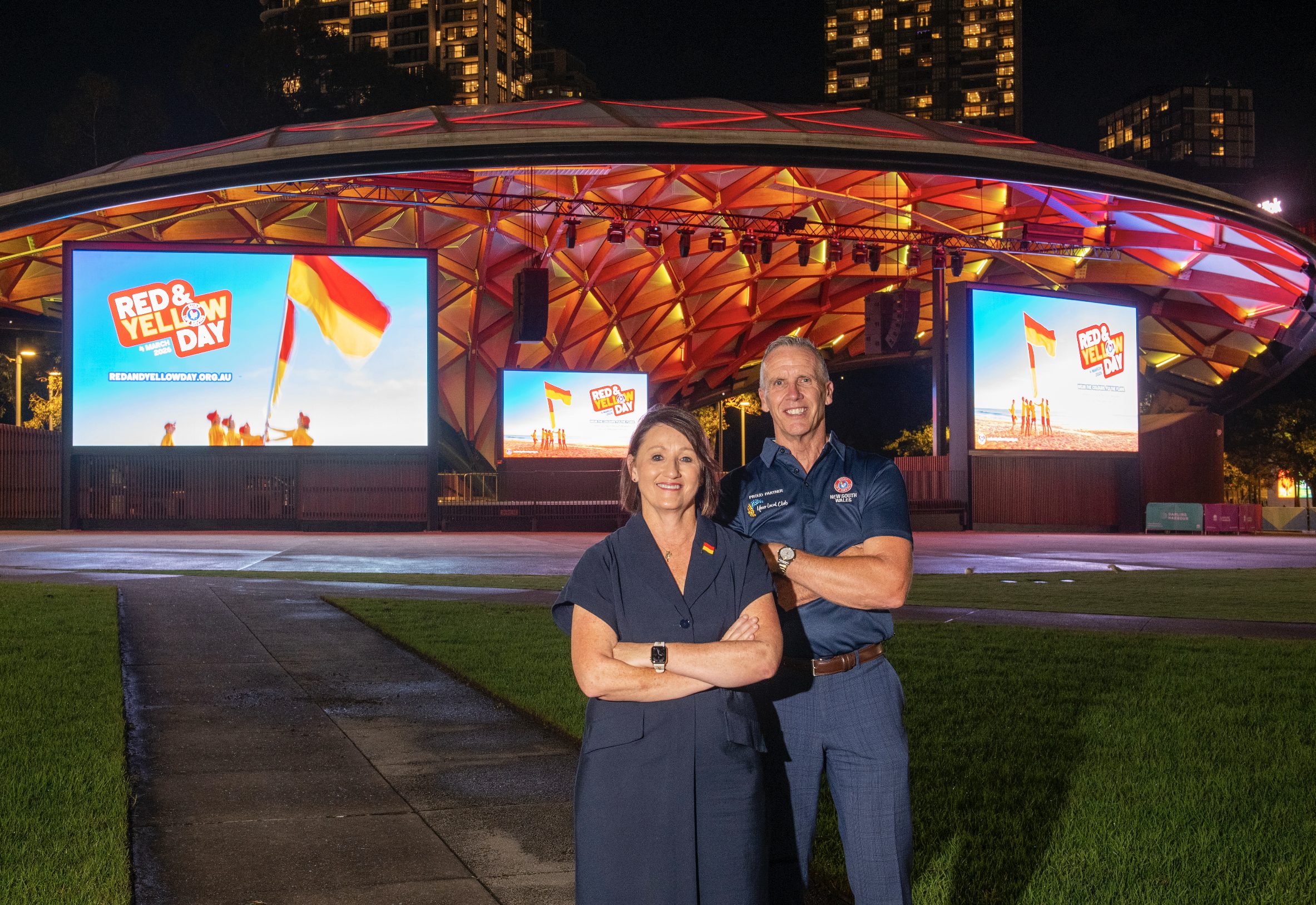 Red & Yellow Day Lights Up for Volunteer Lifesavers